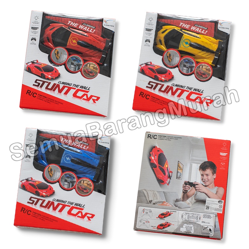 Mainan Anak RC Stunt Car Climbing Wall climber Mobil Remote Control Panjat Dinding HM0472