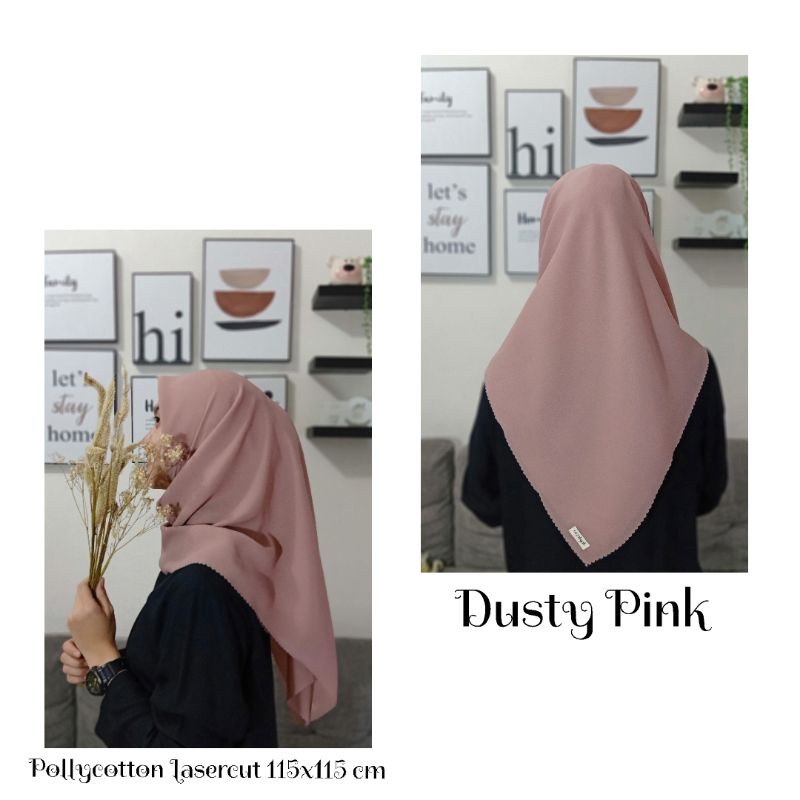 HIJAB SEGIEMPAT LASERCUT 115X115 / PRODUK CEZAHIJAB CEZA HIJAB