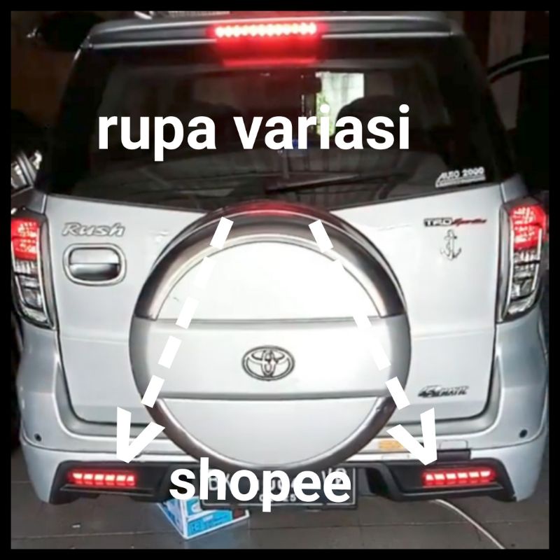 lampu Reflektor bumper belakang mobil toyota  / rush /Terios / agya / ayla / luxio / wigo plasma cob 2010 2011 2012 2013 2014 2015 2016 2018 2019 2020 2021 2022 2023 gr sport