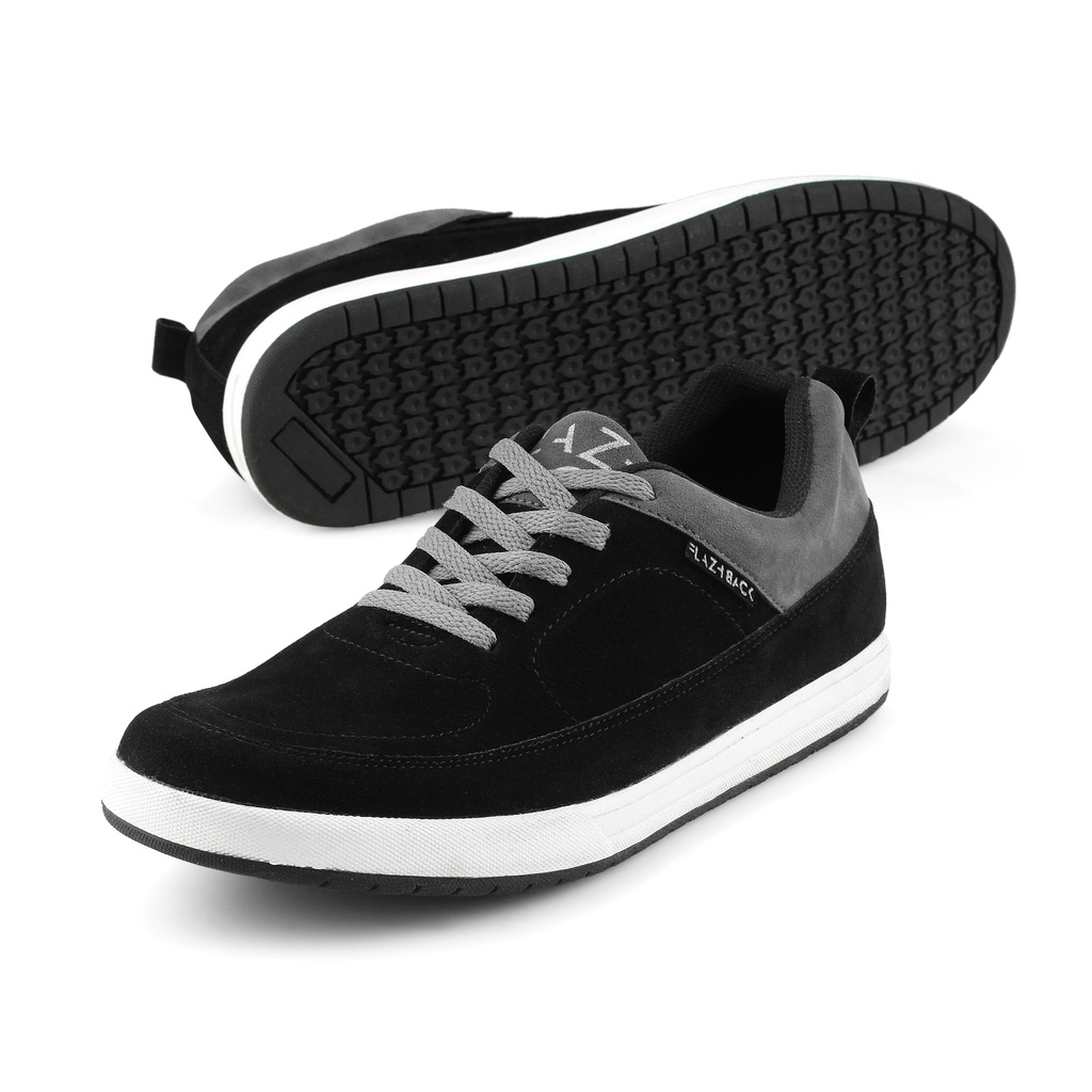 Rust Black | Sepatu Sneakers Hitam Suede Casual Original Polos Pria Cowok Ori Footwear | Flazhback x FORIND