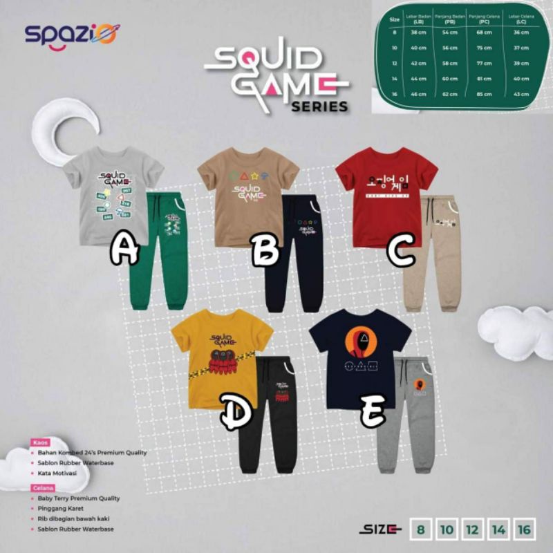 Set Spazio Squid Game Series Size 8 - 16 T