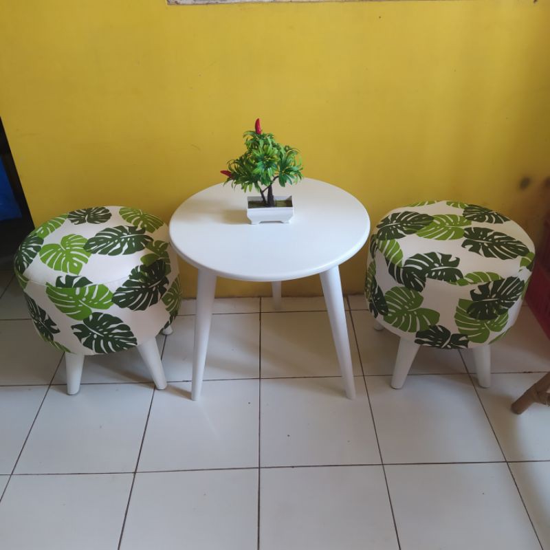 Set Stool Minimalis / Sofa Stool / Stool Sofa / Kursi Stool satu set