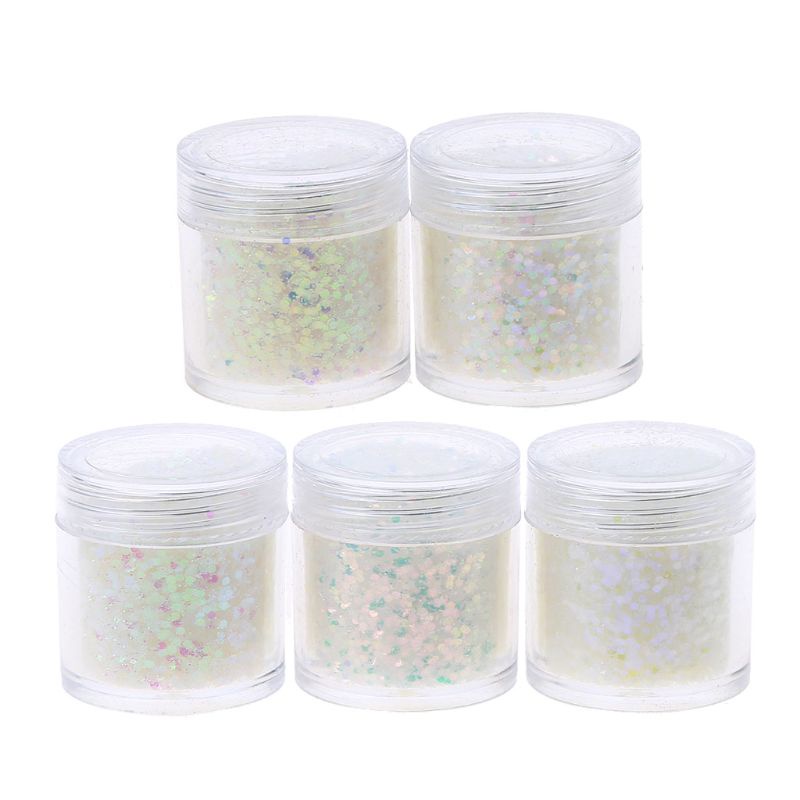 Siy Pigmen Resin Sequin Glitter Aurora 1mm 5 Warna 10ml Untuk Membuat Perhiasan