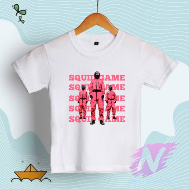 baju squid game kaos anak logo terbaru squid game