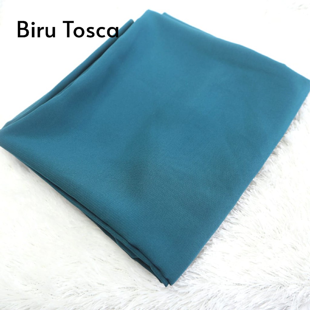 Jilbab Segiempat Wolfis / Khimar segi empat Wolfis Polos 120 x 120-120 Biru Tosca Tua