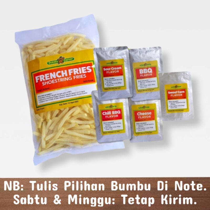 

Kentang Goreng Potato Corner - Frozen Fries 1kg + 5Pack Flavor