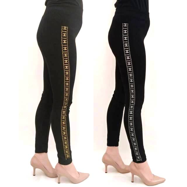 PREMIUM Celana Legging Wanita Import C-STRIPE Fit to S-XXL