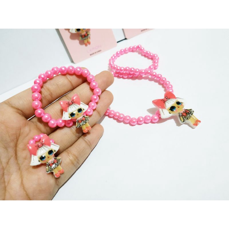 CPM01 Kalung Gelang Cincin Plastik Mix LOL Surprise