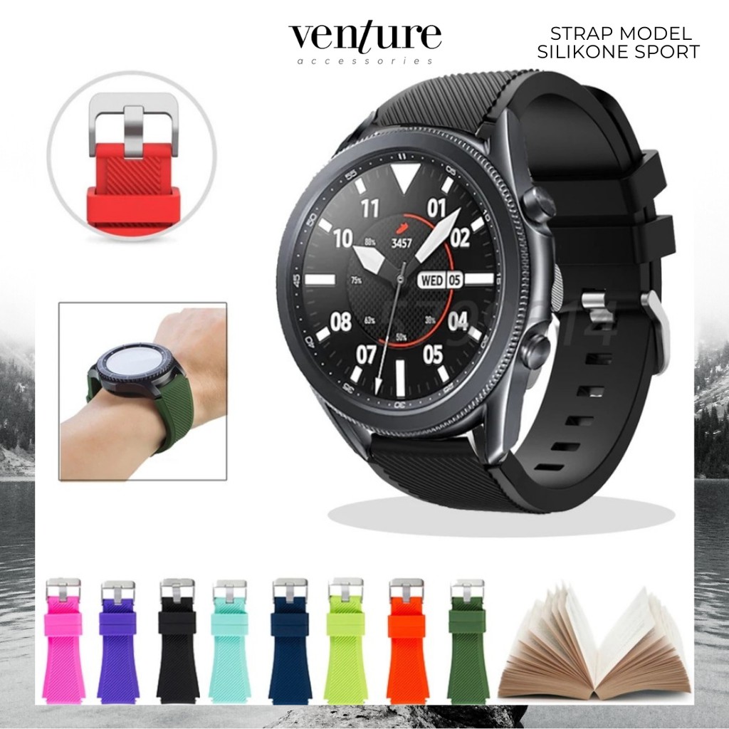 STRAP SAMSUNG GALAXY WATCH 3 45MM 22MM TALI JAM KARET MODEL SILIKONE SPORT