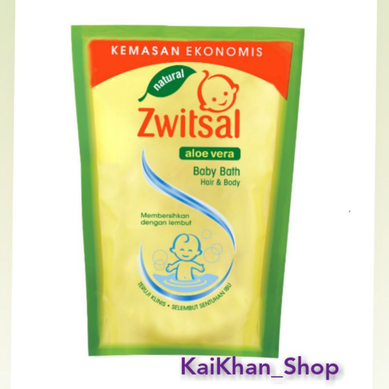 Zwitsal Natural Baby Bath Hair &amp; Body Aloe Vera - Refill 450ml