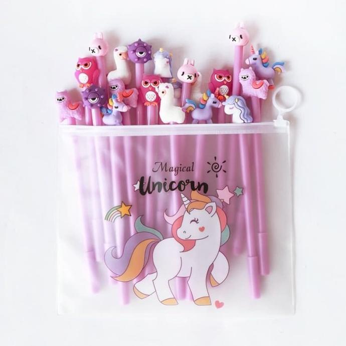

```````] 10pcs Karakter Purple Free tempat pensil unicorn pvc BD0012
