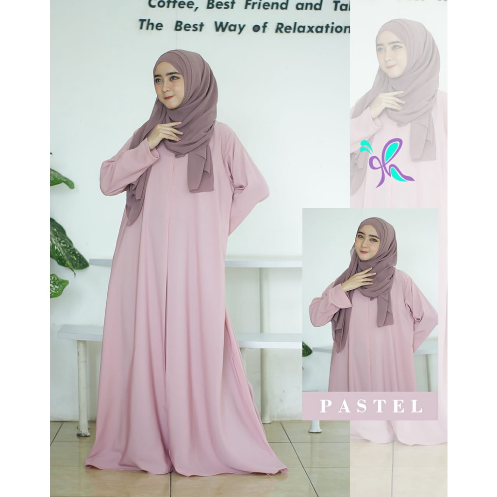 abaya WOLFIS syari muslim FASHION STYLE TERBARU basic polos