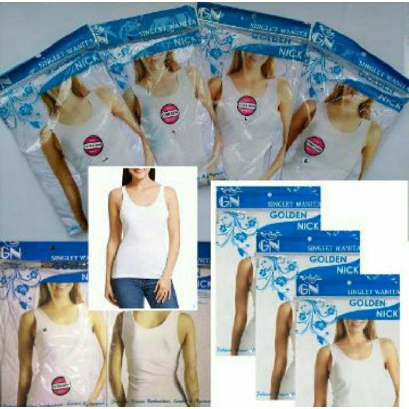 paket isi 3pcs Singlet wanita GOLDEN NICK. AT.48/SA.78. M,L,XL,XXL