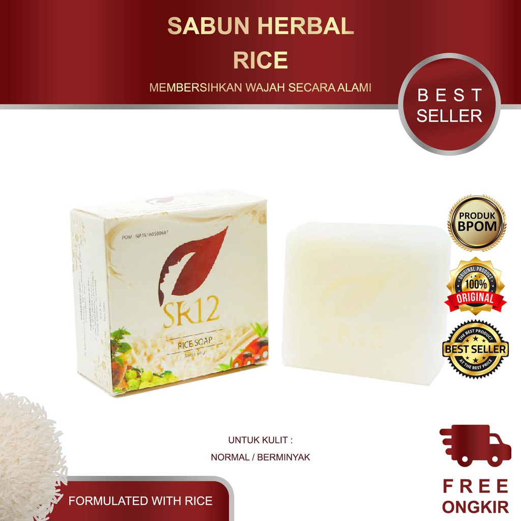 SABUN RICE SR12 / RICE BAR SOAP / SABUN BERAS