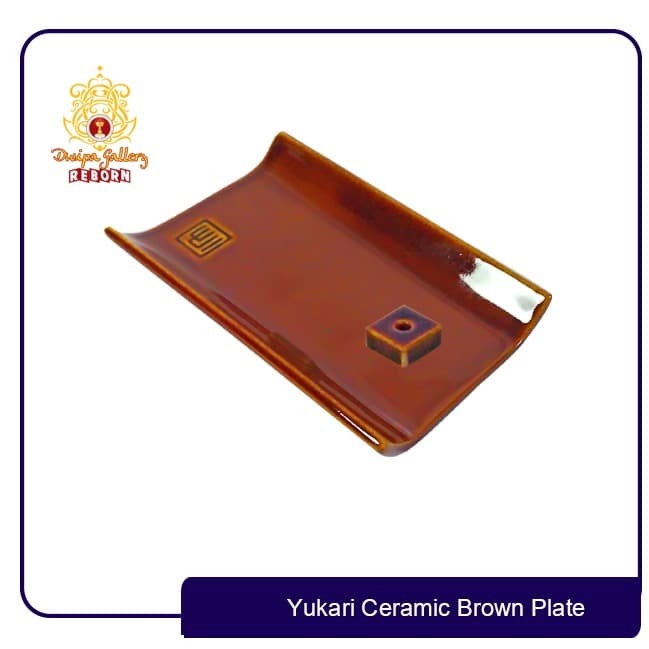 Tempat dupa/ incense burner Yukari Ceramic Brown Plate