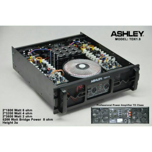 Power Ashley TDX 1.8 TDX1.8 Profesional Power Amplifier TD Class