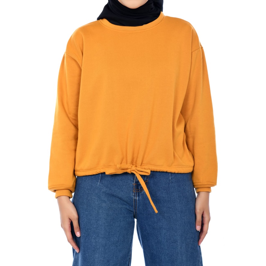 Sweater Crop Wanita X Urband A242 Mustard