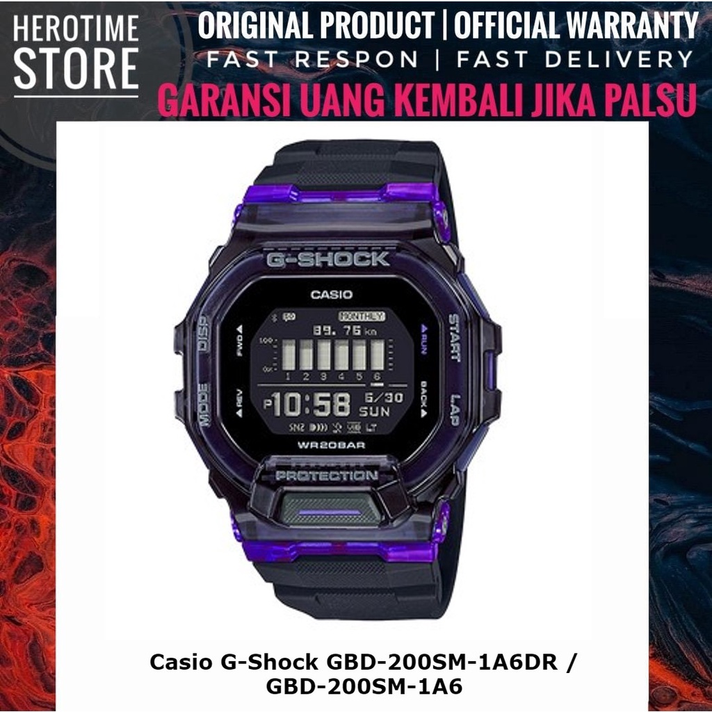 Casio G-Shock GBD-200SM-1A6DR / GBD-200SM-1A6 Garansi Resmi ORIGINAL