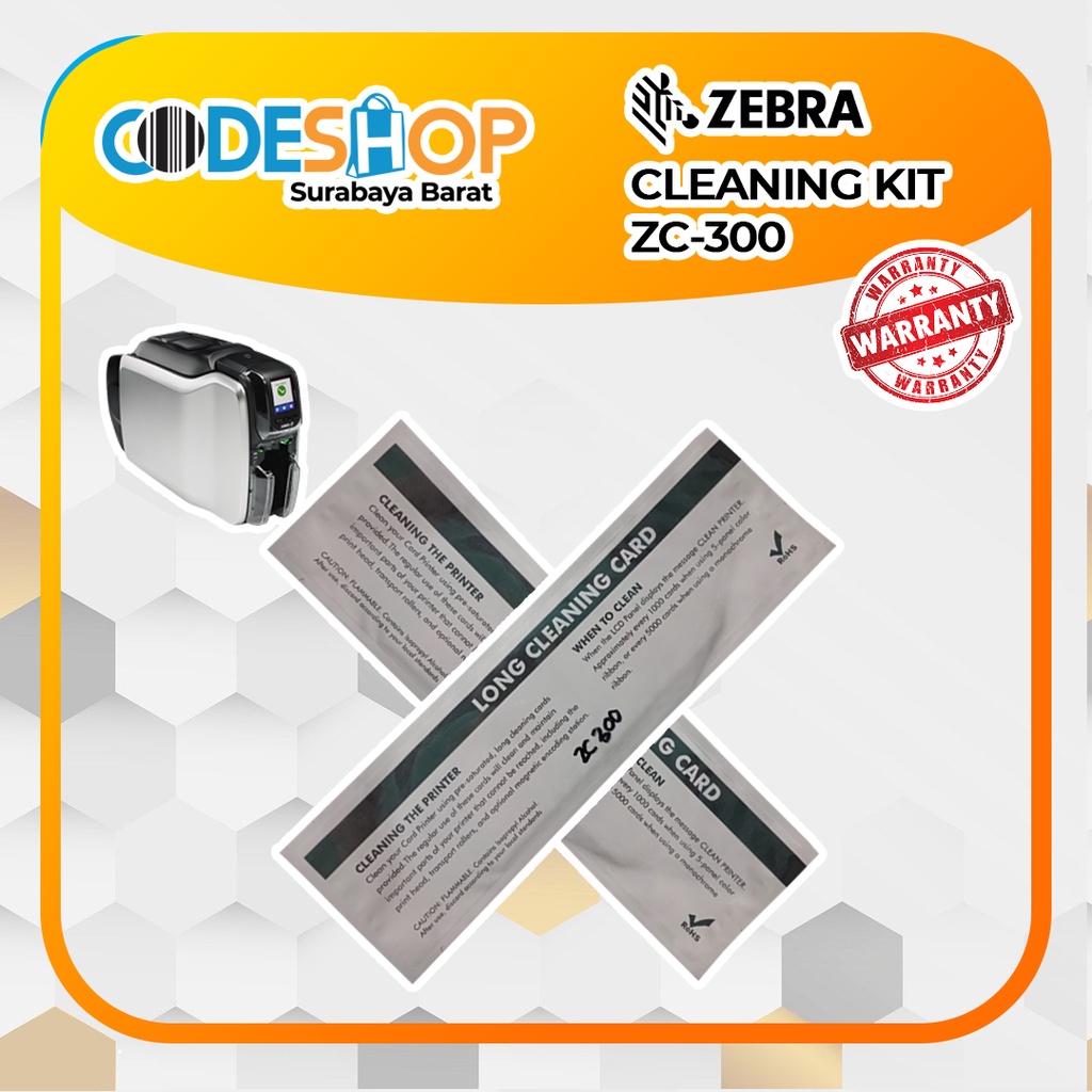 Cleaning Kit Id Card Zebra ZC 100 ZC 300