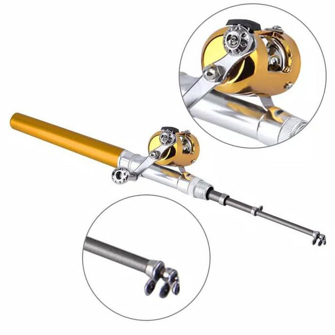 Pancingan Pulpen Mini Fishing Road Joran Pancingan Mini Portable