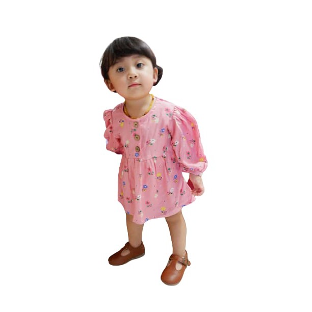 OLIVE SHORT DRESS - Blus Tunik Baju Atasan Tunik Anak Bayi