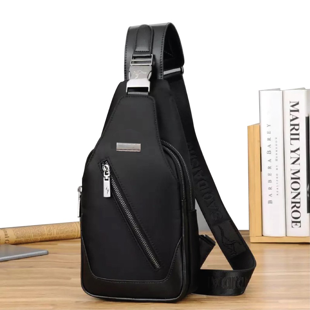 Tas selempang pria PROT USB murah trendy dan tahan air/JM