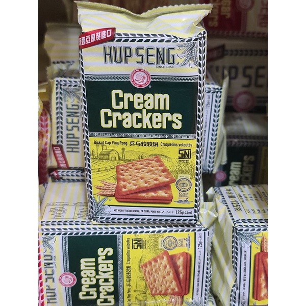 

hup seng cream crackers 125gr/biskuit asin