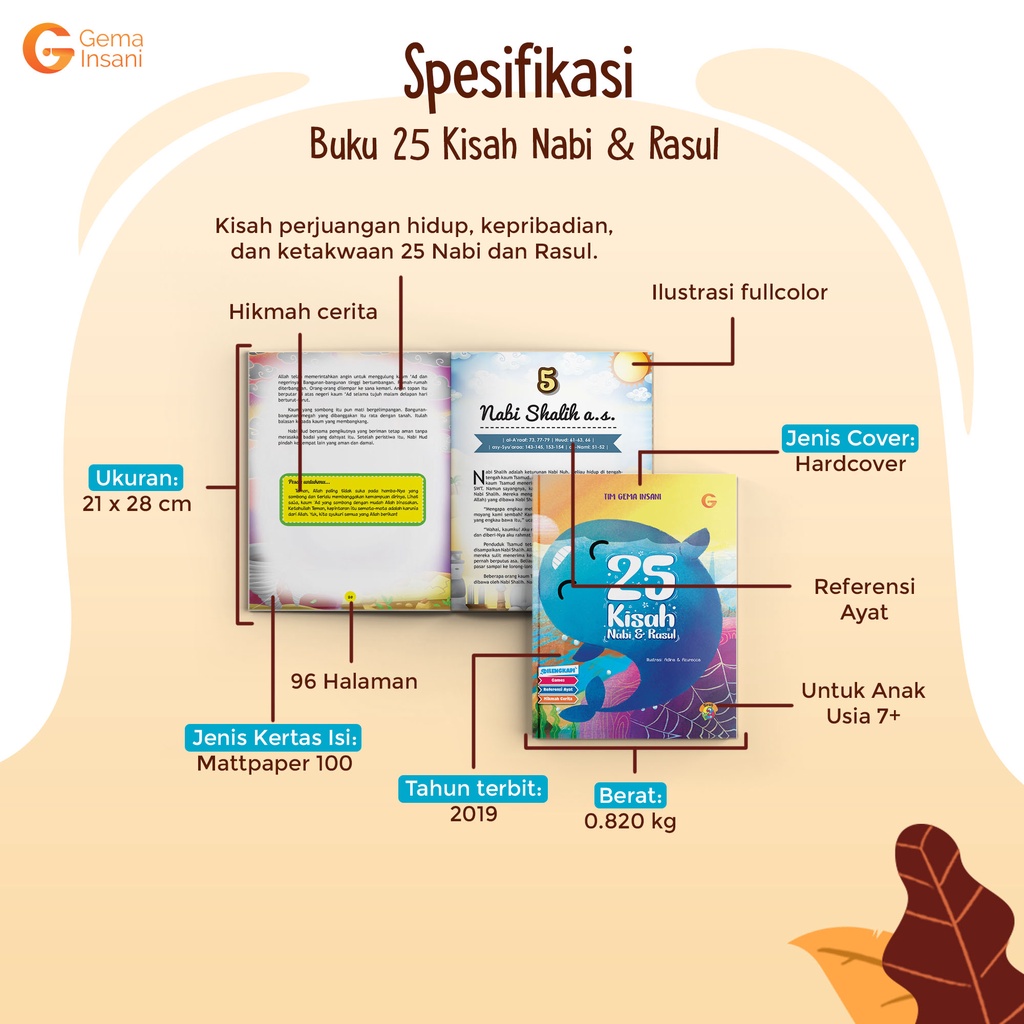 Buku 25 Kisah Nabi dan Rasul - Gema Insani 100% Original