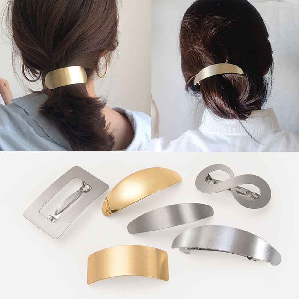 Jepit Rambut Agustina Fashion Gadis Pemegang Jepit Geometris Ponytail Hairgrips