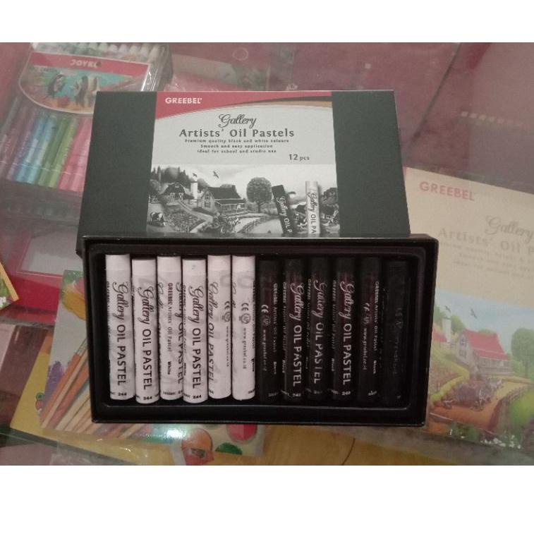 

㊊ Ecer crayon soft oil pastel greebel artists black and white hitam putih SIAP KIRIM 2393 ◘