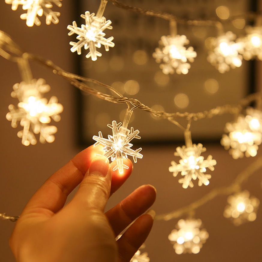 ☛TK☚ E011 TUMBLR SNOW Lampu Tumblr Snowflake opp Lampu Dekorasi Salju Natal