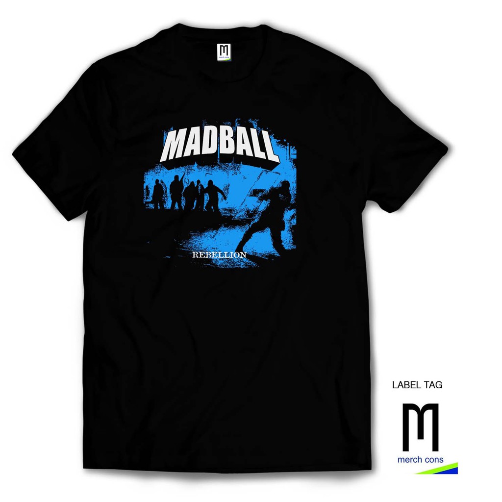 MADBALL-Kaos band punk-Hardcore / Premium Shirt/ Tag MerchCons - HITAM