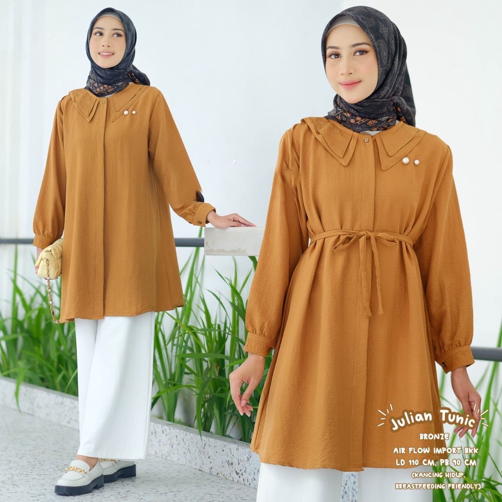 (DBY) TUNIK RITIKA BLOUSE OVERSIZE ATASAN WANITA AIRFLOW CRINCLE