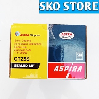 Aki GTZ5S SEALED MF Aspira Aki Accu Kering Motor Vario Beat Supra Revo Original Murah