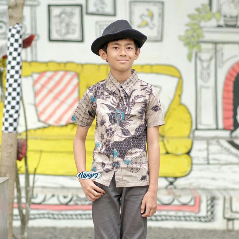 (BISA COD) KEMEJA BATIK ANAK LAKI-LAKI | baju batik anak laki-laki lengan panjang bisa buat seragam sekolah hari batik Batik Anak Cowok Kemeja anak Baju Anak Usia 5-12tahun