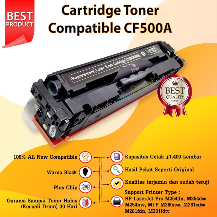 Cartridge Toner Compatible HP 202A CF500A CF501A CF502A CF503A Canon CRG 052 Refill Printer M254 MFP M280 M281fdw