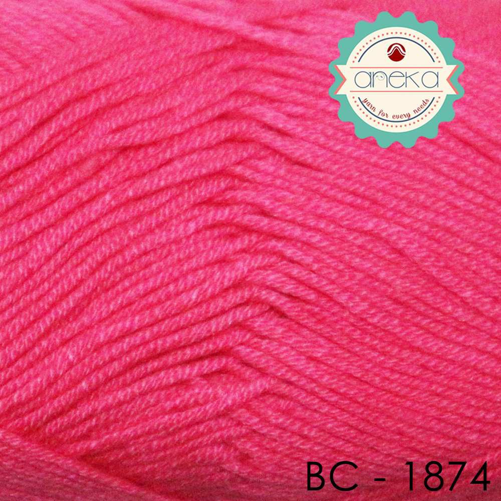 Benang Rajut Katun Bambu / Bamboo Cotton Yarn 1 - 1874 Pink Sedang