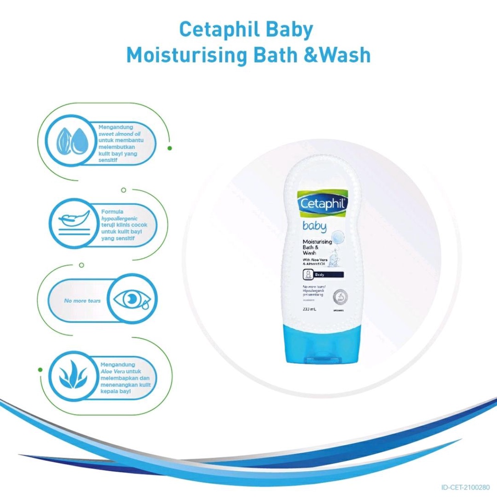 CETAPHIL BABY MOIST BATH &amp; WASH 230ML / SABUN BAYI