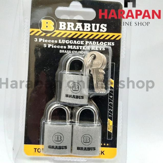 ✵ gembok kecil - MASTER KEY- BRABUS - 3 gembok 1 kunci ♝