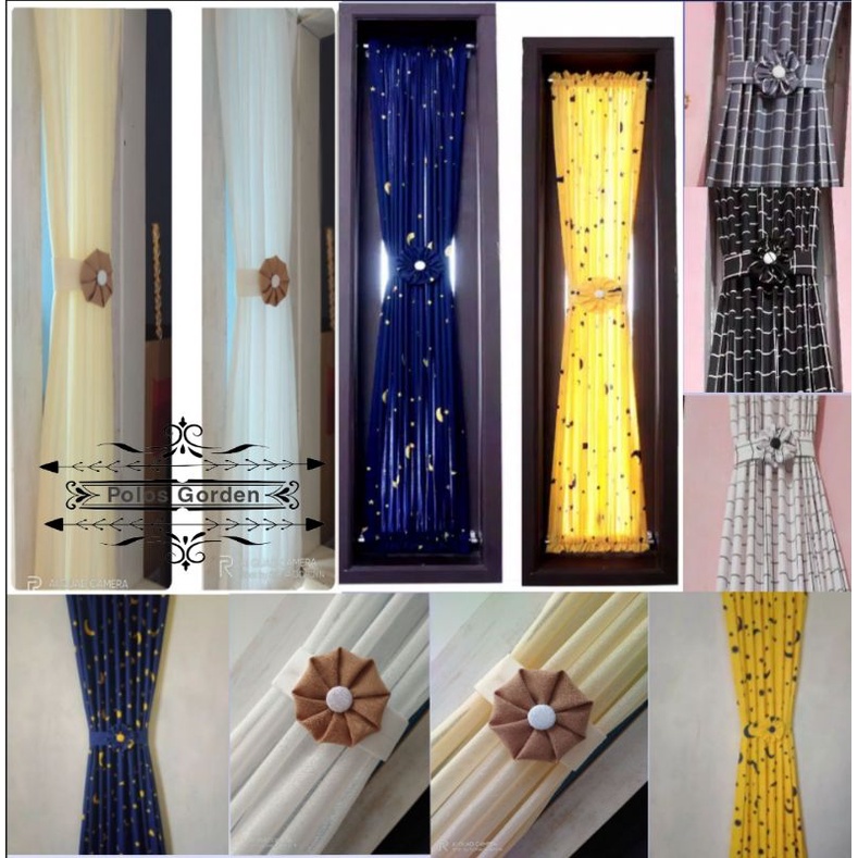 Gorden Jendela Kaca Minimalis Polos katun Warna Terbaru. Untuk Jendela Kecil Model Pita Ikat Kupu2 t