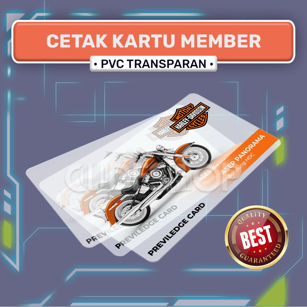 Cetak Kartu Nama Member Transparan PVC