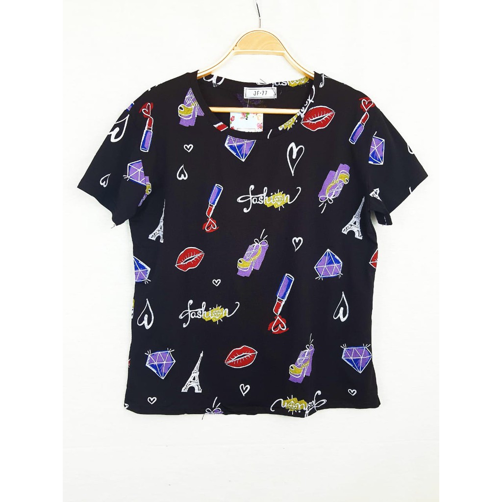 Baju Kaos Murah Adem - Kiss Bibir 3016