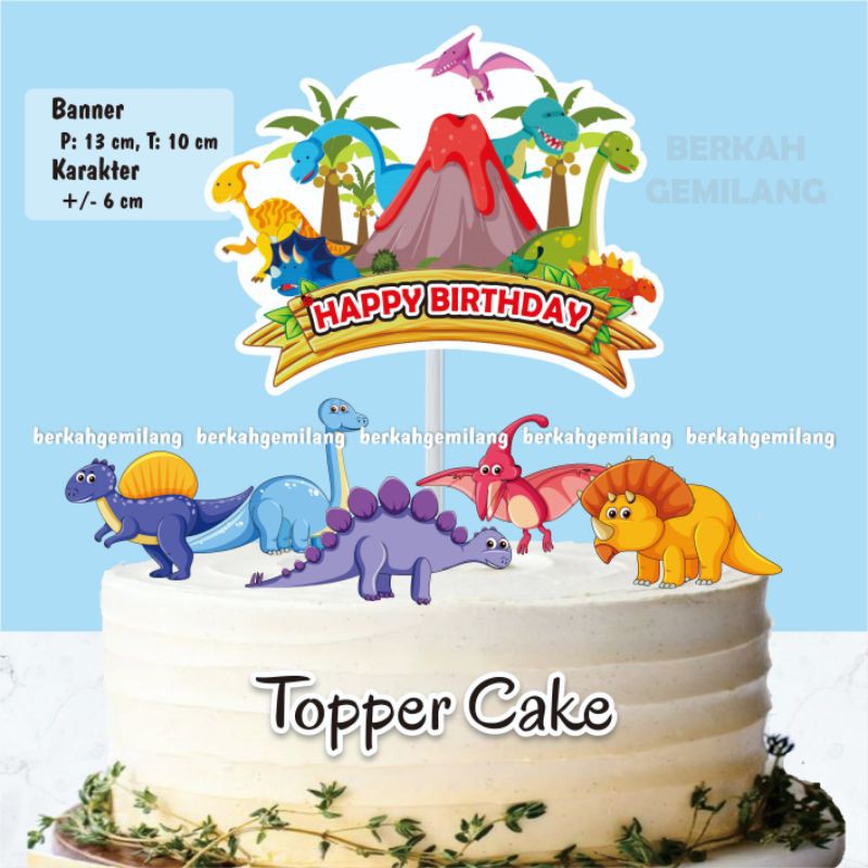 Topper Dinosaurus Hiasan Kue Dinosaurus