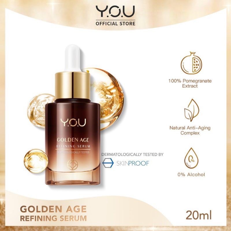 YOU Golden Age Intensive Serum | Serum Anti-Aging | Bakuchiol | Pro-Retinol | YOU Golden Age Refining Serum ( YOU MAKEUPS OFFICIAL STORE )