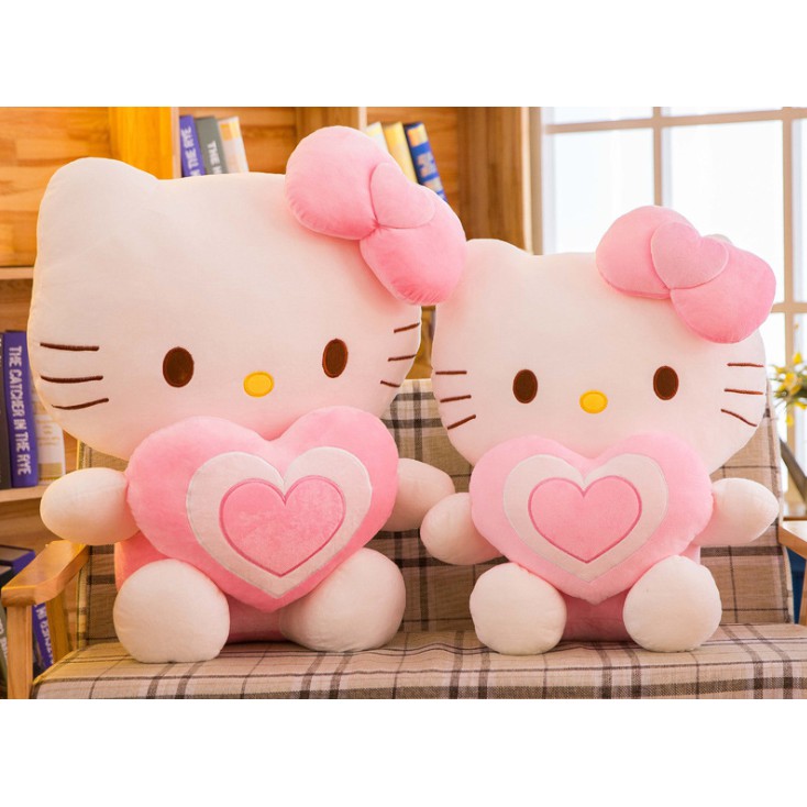 [Ready Stock] Mainan Boneka Hello Kitty 30cm-50cm Dengan Hati Cinta Plushie Plush Toy