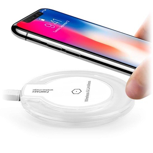 Wireless Charger Fantasy Qi HP Smartphone IOS / Android portabel Fast Charging tanpa kabel A10