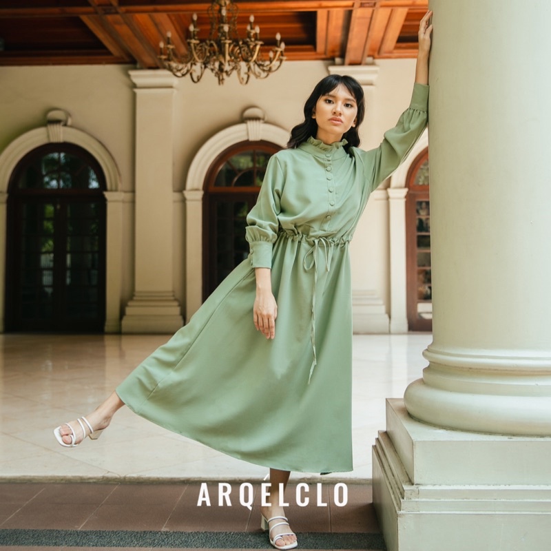 Arqelclo Emilie Dress Paris Collection - DRESS MIDI WANITA