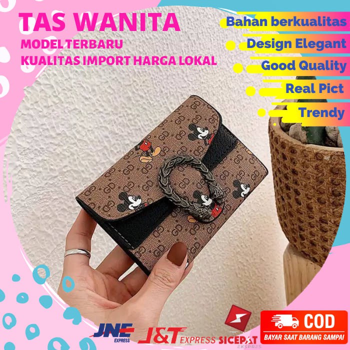 TAS SELEMPANG WANITA GN3115 DOMPET MICKEY WANITA DOMPET IMPORT DOMPET WANITA MURAH NB686