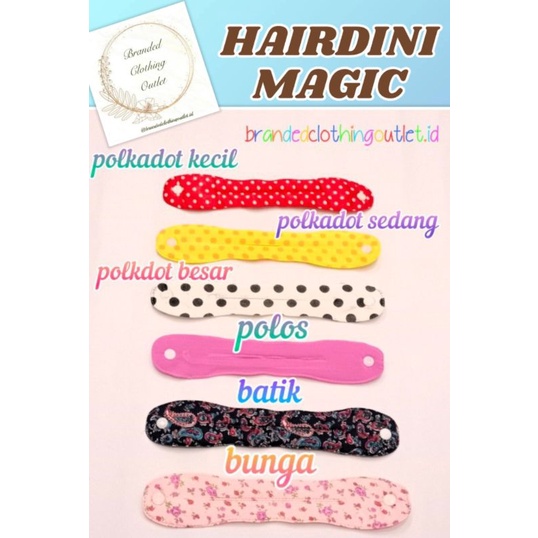 HAIRDINI ALAT GULUNG RAMBUT / HAIRDINI SANGGUL MOTIF  | BATIK | BUNGA | POLOS | POLKADOT | LOVE  | H