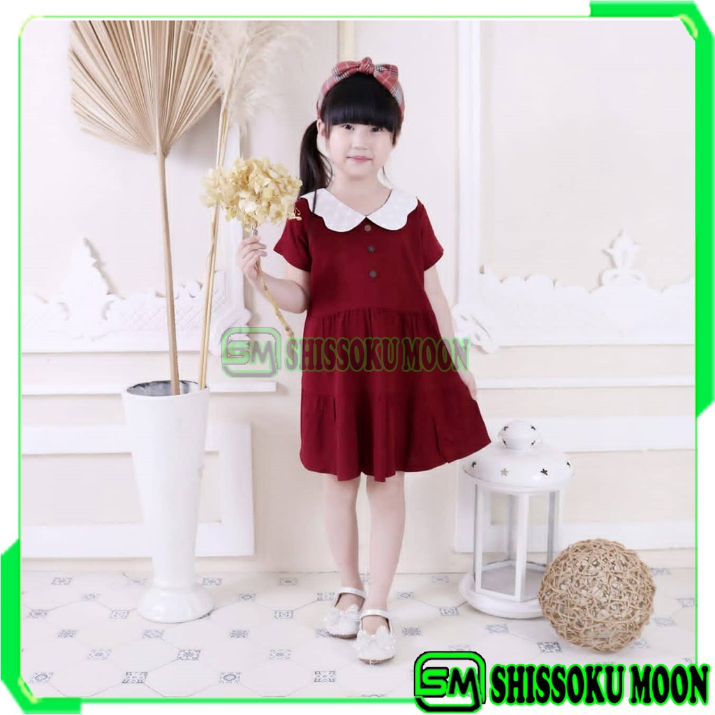 BAJU DRESS ANAK 2-5 TAHUN BAHAN RAYON TWILL PREMIUM